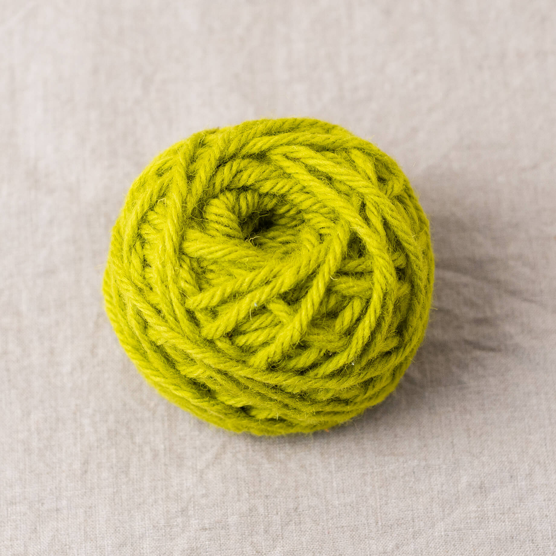 Chartreuse 100% wool punch needle rug yarn