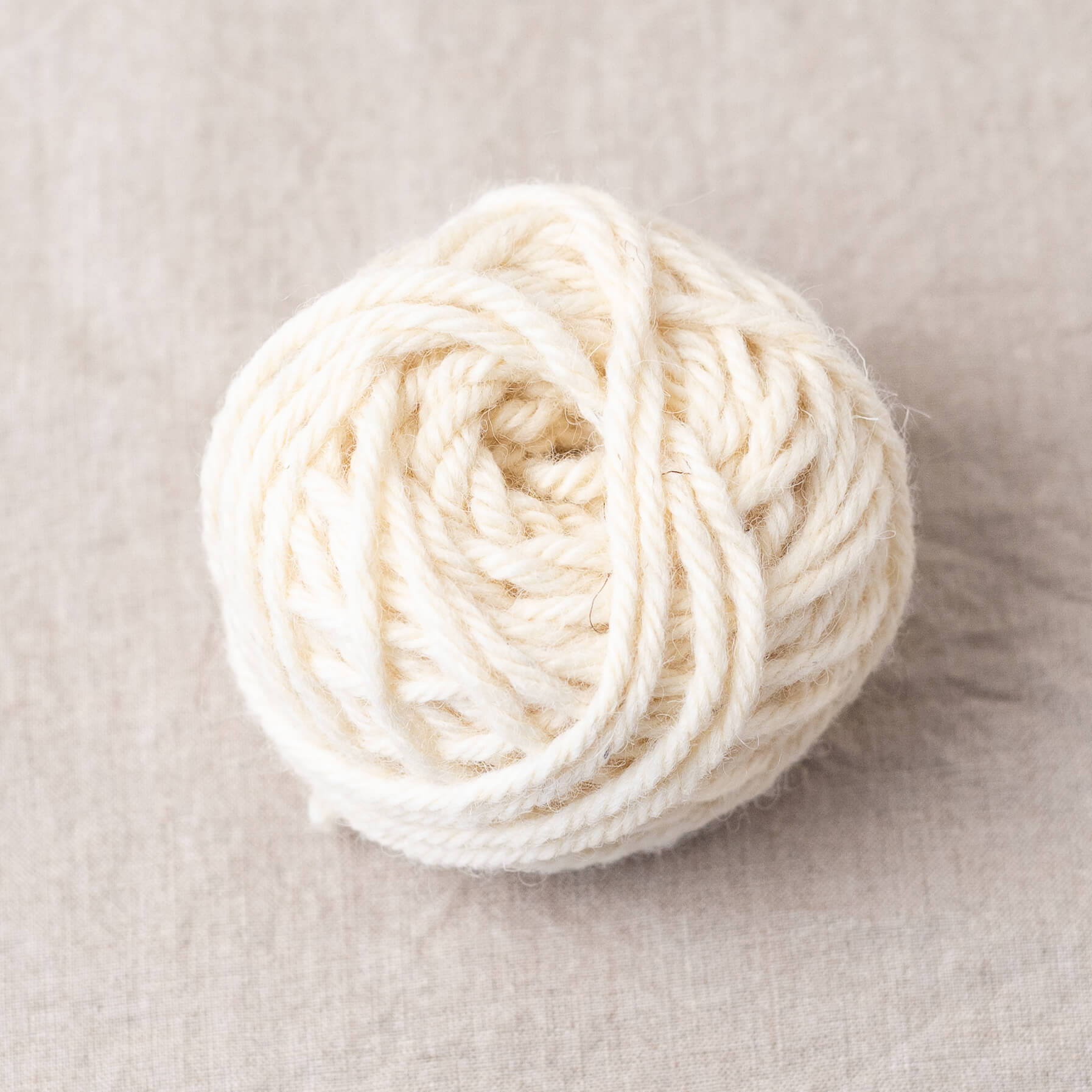 White 100% wool punch needle rug yarn