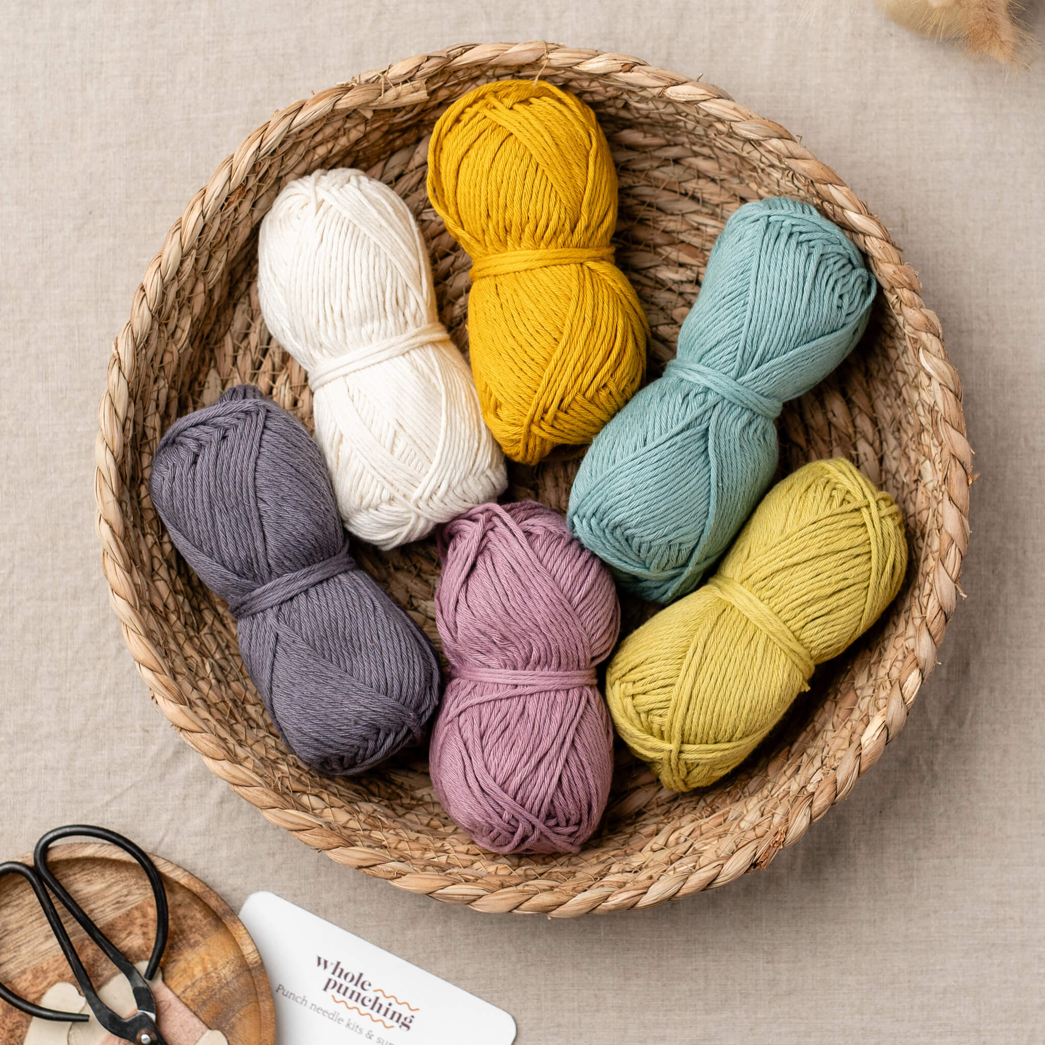 Brights - 100% cotton aran yarn palette (300g) – Whole Punching